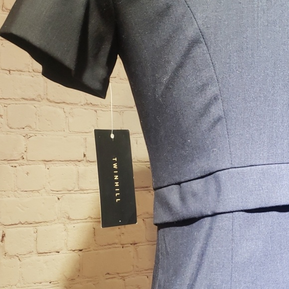 TwinHill Navy Heather blue business dress - Picture 3 of 7